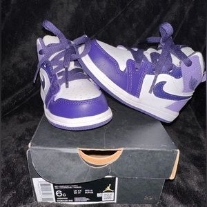 Toddler Jordan 1 mid sky purple